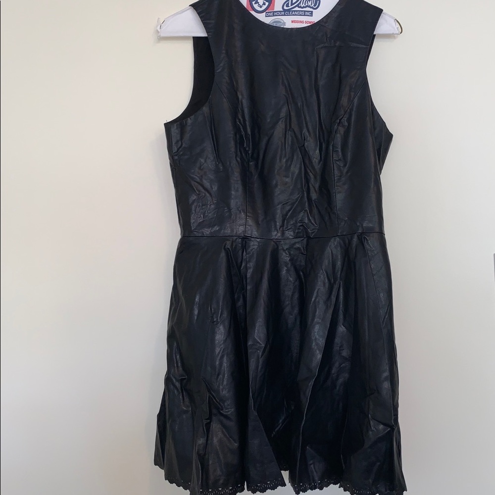 Faux Leather Dress